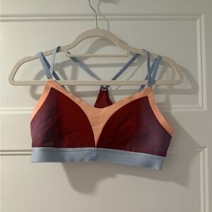 Adidas Women's Red and Orange Sports Bra